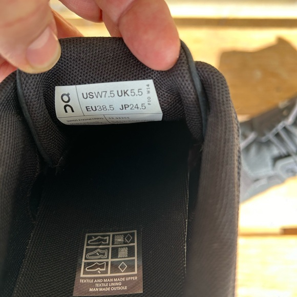 Brand new. Cloud 5, size 7.5, black. Bought September 14, 2024. Worn once. - Picture 5 of 6